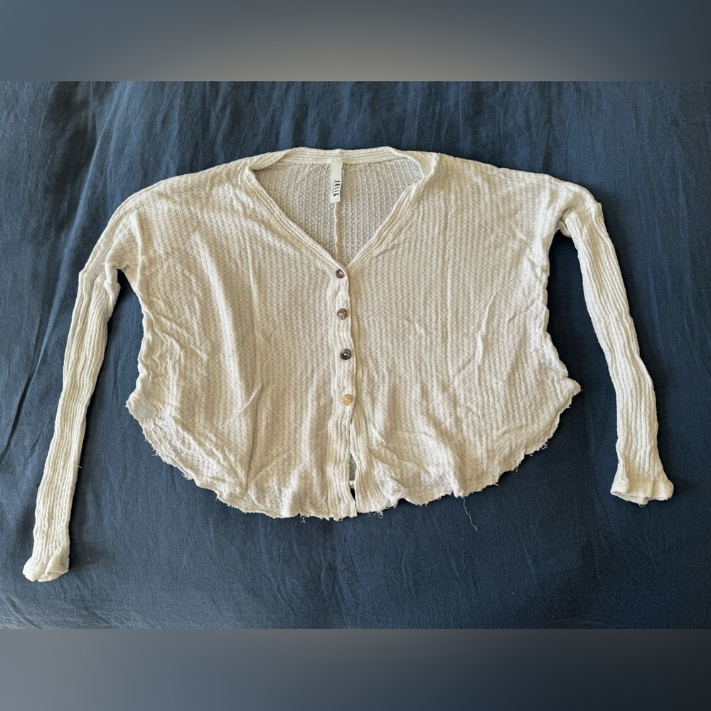 White Button-up Sweater